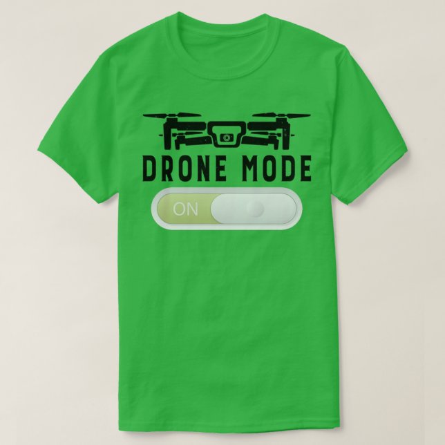 Drohne Pilot Dronen Großpferd-Drohnenmodus T-Shirt (Design vorne)