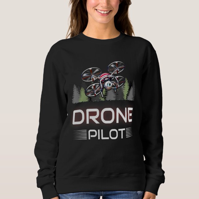 Drohne Pilot Quadcopter-Rennkamera Sweatshirt (Vorderseite)