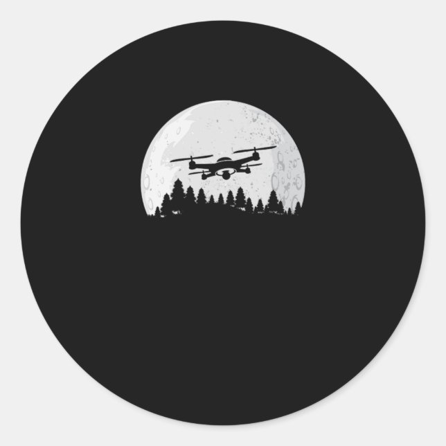 Drohne Pilot UAV Quadcopter Ground BasedController Runder Aufkleber (Vorderseite)