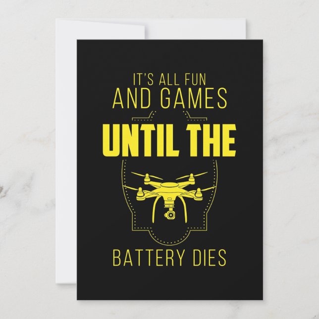 Drohne zu fliegen ist mein Spiel Einladung (Vorderseite)