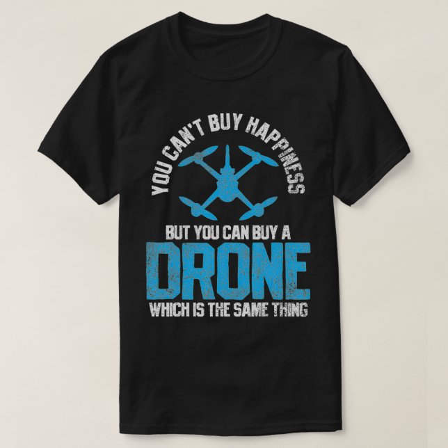 Drohnen Quadrocopter Drohnenrennen  T-Shirt (Design vorne)