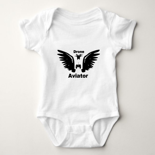 Drohnenaviator Baby Strampler (Vorderseite)