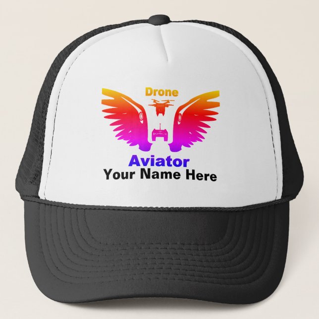 Drohnenaviator Truckerkappe (Vorderseite)