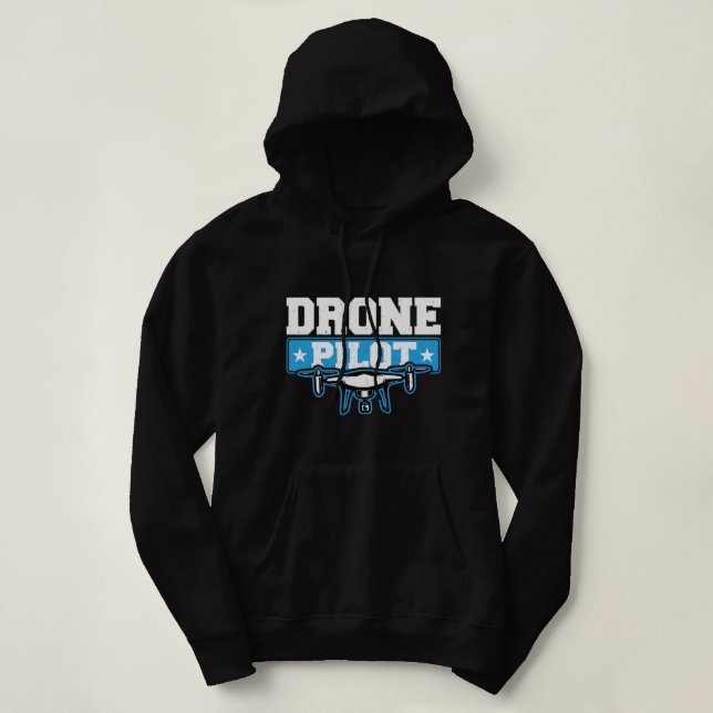 Drohnenbetreiber Funny Quadcopter Drone Pilot Hoodie (Design vorne)