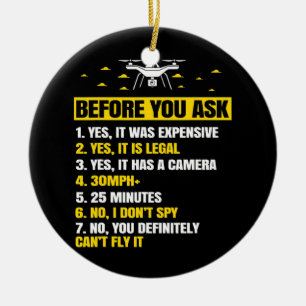 Drohnengeschenke für Männer mit kopter FPV Frauen Keramik Ornament