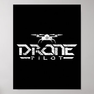 Drohnengift Quadcopter Poster