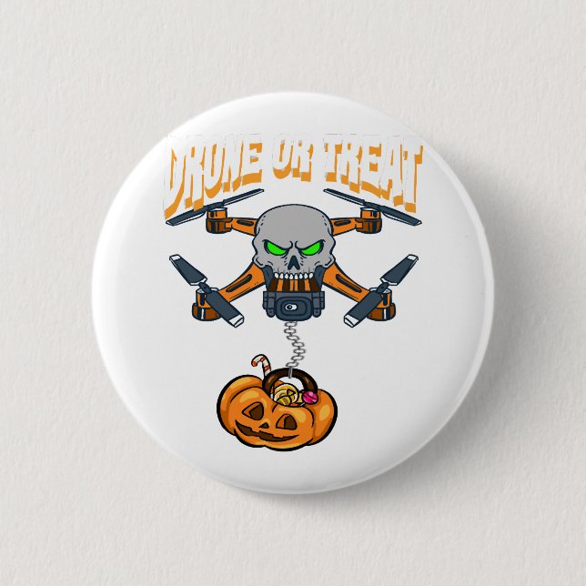 Drohnennavigator Halloween-Kostüm Süßes-oder-Saure Button (Vorderseite)