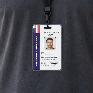Drohnennpilot Foto ID Karte Ausweis
