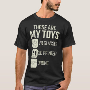 Drohnenpilot 3D-Druck VR-Enthusiast Virtuelle Real T-Shirt