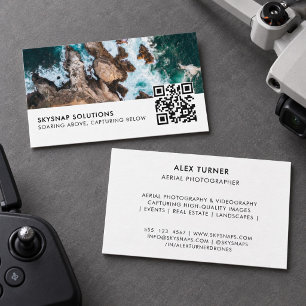 Drohnenpilot Fotograf QR-Code-Fotovorlage Visitenkarte