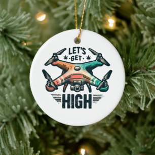 Drohnenpilot Keramik Ornament