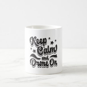 Drohnenpilot Quadcopter Dronen Behielt ruhiges, so Kaffeetasse
