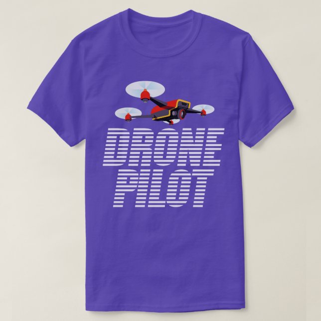 Drohnenpilot Quadcopter Racer T-Shirt (Design vorne)