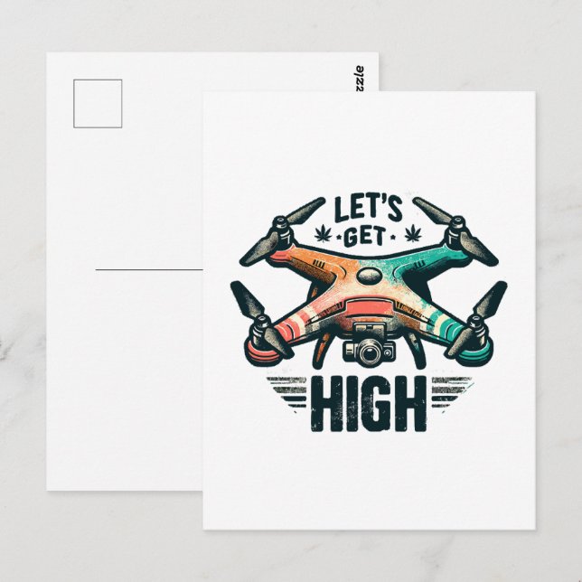 Drohnenpilotin Postkarte (Vorne/Hinten)