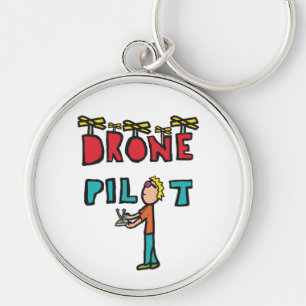 Drohnenpilotin Schlüsselanhänger