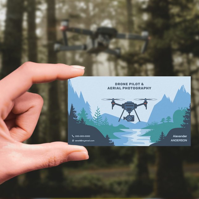 Drohnenpilotin Visitenkarte (Drone Pilot Business Card)