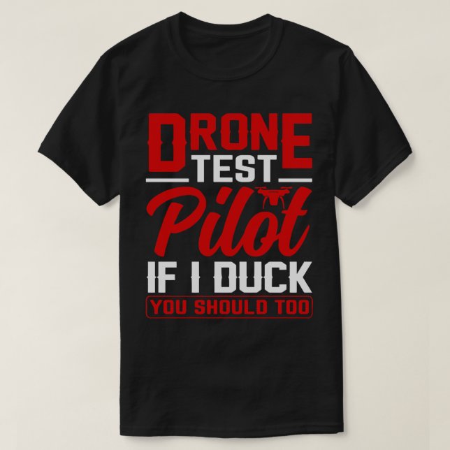 Drohnenprüfprogramm bei Enten: zu 4 T-Shirt (Design vorne)