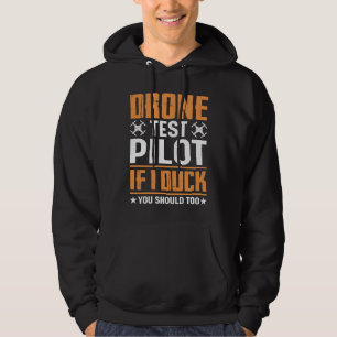 Drohnentest-Pilot Enthusiasten Flügel Wenn ich mic Hoodie