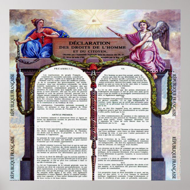 Droits de l'homme poster (Vorne)