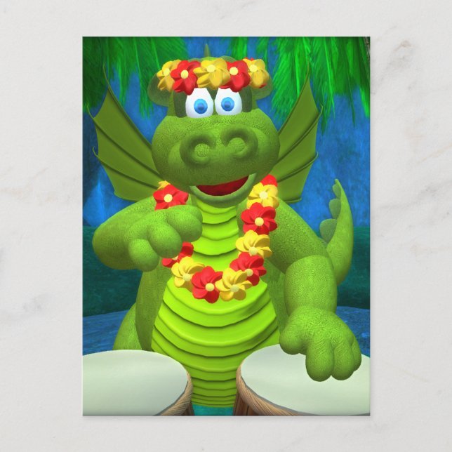 Drolly Dragons Drummer Postkarte (Vorderseite)