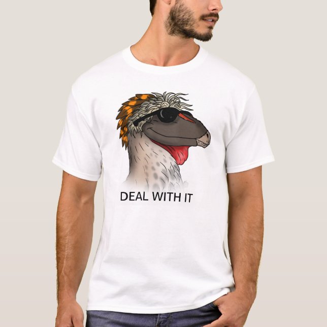 Dromaeosaur Abkommen mit ihm T-Shirt (Vorderseite)