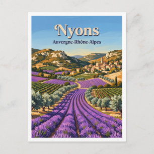 Drôme Provençale Lavendelfelder Nyons Frankreich Postkarte