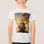 Drone Brew – 3D Light Drone Arabian Coffee Specta Tri-Blend Shirt<br><div class="desc">Experience the future of tradition with "Drone Brew", a mesmerizing 3D digital artwork where a fleet of luminous light drones skillfully assemble into a classic Arabian coffee pot, gracefully suspended mid-air at a perfect 45-degree angle. Watch as these drones artfully mimic the pouring of rich, aromatic Arabic coffee into a...</div>