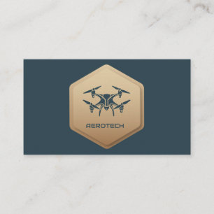 Drone Business Cards Elegante Blue Navy Visitenkarte