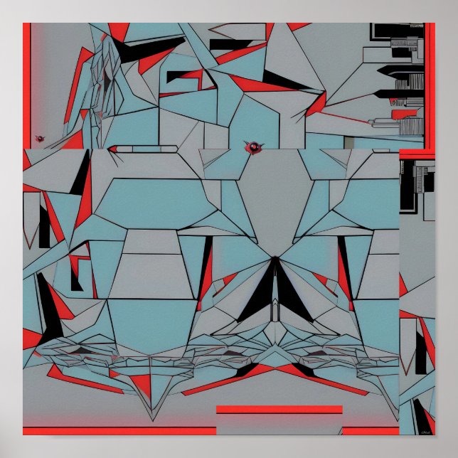 Drone City Abstrakt Poster (Vorne)