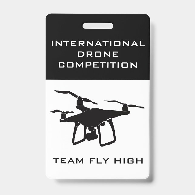 Drone Competition Name Tag Abzeichen Ausweis (Vorderseite)