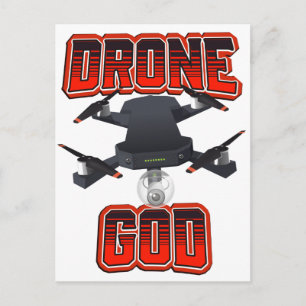 Drone God Logo Postkarte