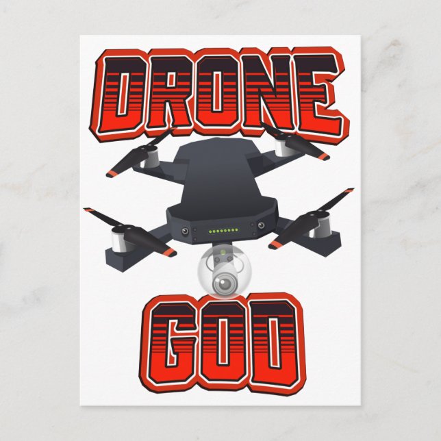 Drone God Logo Postkarte (Vorderseite)