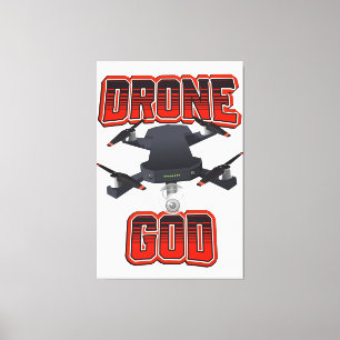 Drone-Gott-Logo Leinwanddruck