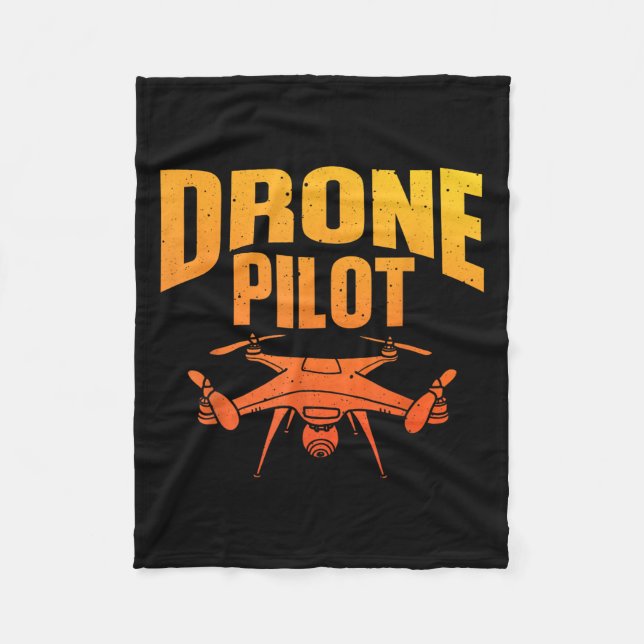 Drone Pilot Art for Men Drone Enthusiasten von RC Fleecedecke (Vorderseite)