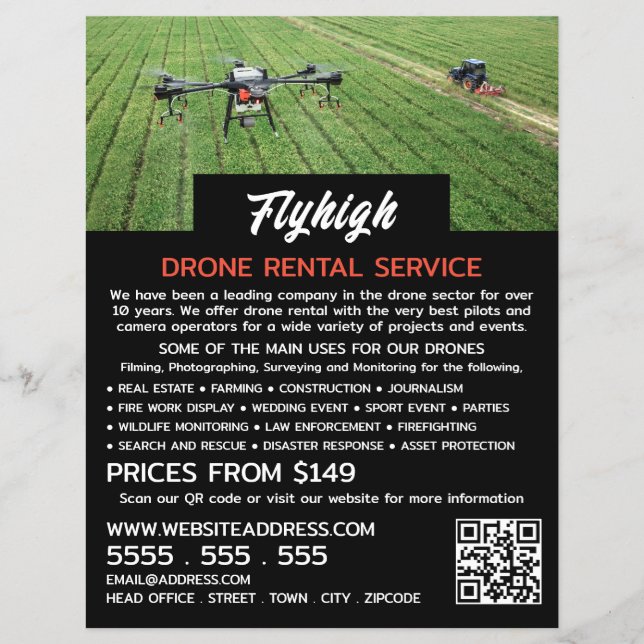 Drone-Portrait in der Landwirtschaft, Drohnenmiete Flyer (Vorne)