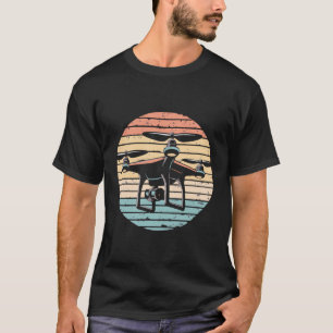 Drone-Quadcopter-Drohne-Pilot Drone-Retro T-Shirt