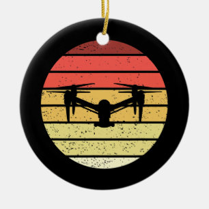 Drone Retro Style Vintag Keramik Ornament