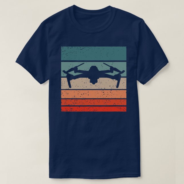 Drone Retro Style Vintag  T-Shirt (Design vorne)