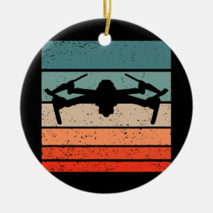 Drone Retro Style Vintage Keramik Ornament
