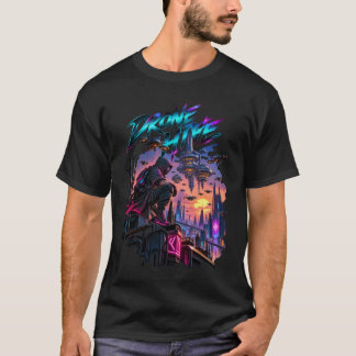 Drone Schwarm Cyberpunk Operator T-Shirt