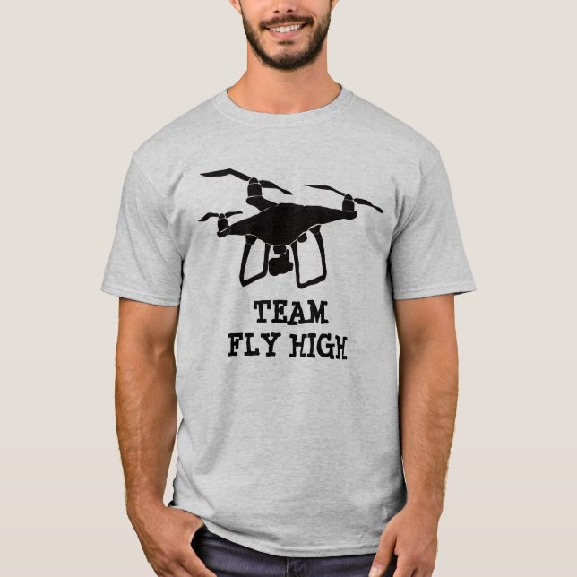 Drone Team Personalisiert Graphic T-Shirt (Vorderseite)