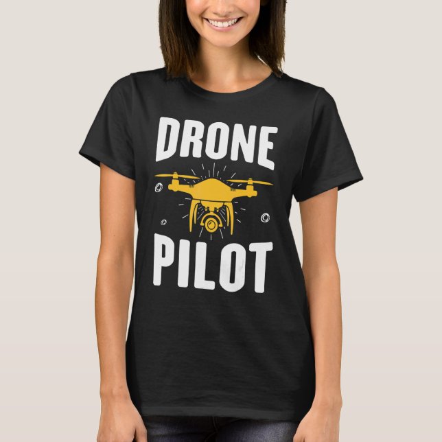 Drone Test Pilot Quadcopter T-Shirt (Vorderseite)