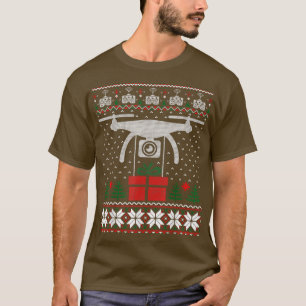 Drone Ugly Christmas Sweater Videographie T-Shirt