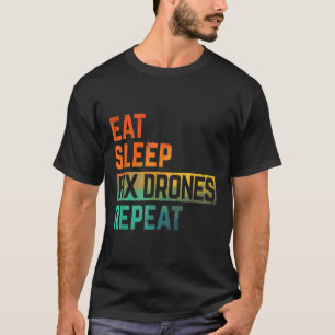 Drones essen Sleep Wiederholung Wasserfarbe T-Shirt