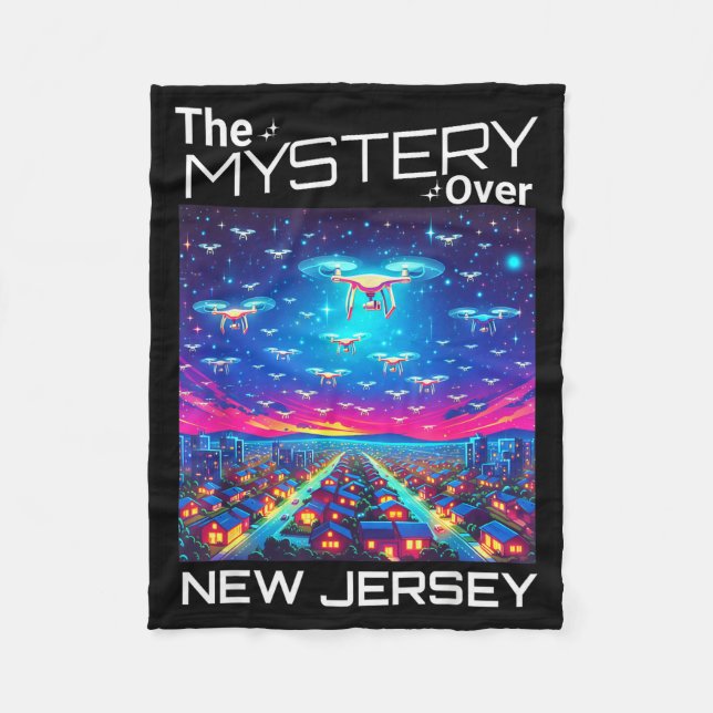 Drones New Jersey The Mystery Over New Jersey Funn Fleecedecke (Vorderseite)