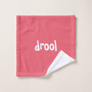 "drool" Funny Quirky Niedlich Minimalistisch Waschlappen