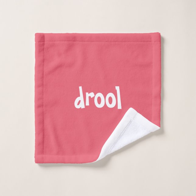 "drool" Funny Quirky Niedlich Minimalistisch Waschlappen (Waschlappen)