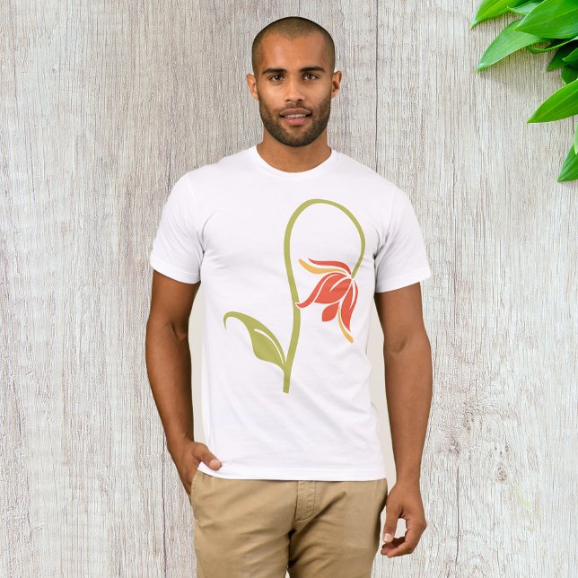 Drooping Blume Mens T - Shirt (Von Creator hochgeladen)