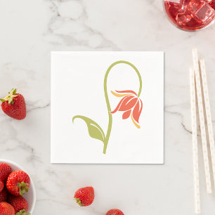 Drooping Blume Paper Napkins Serviette