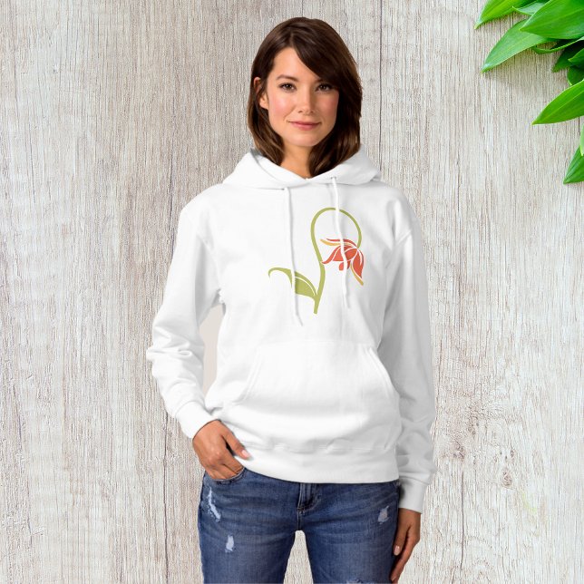 Drooping Blume Womens Hoodie (Von Creator hochgeladen)